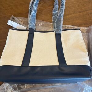 Canvas and Navy Tote Bag by Stoney Clover Lane